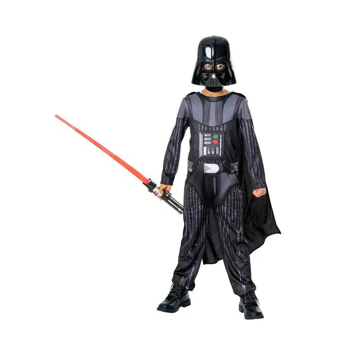 Darth Vader Costume Non-Light Up Lightsaber Kids 1