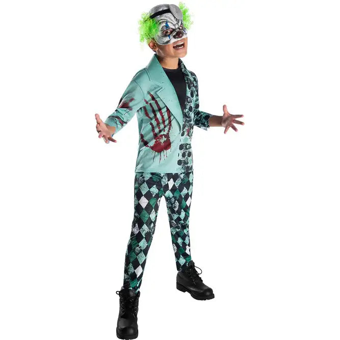 Doctor Death Costume for Kids with Clown Mask 1