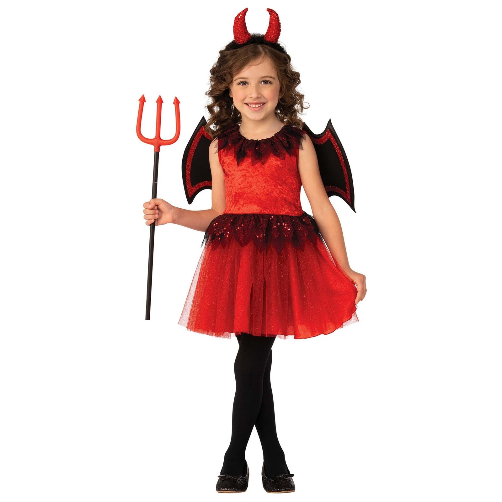 Devil Girl Costume Dress with Wings 1