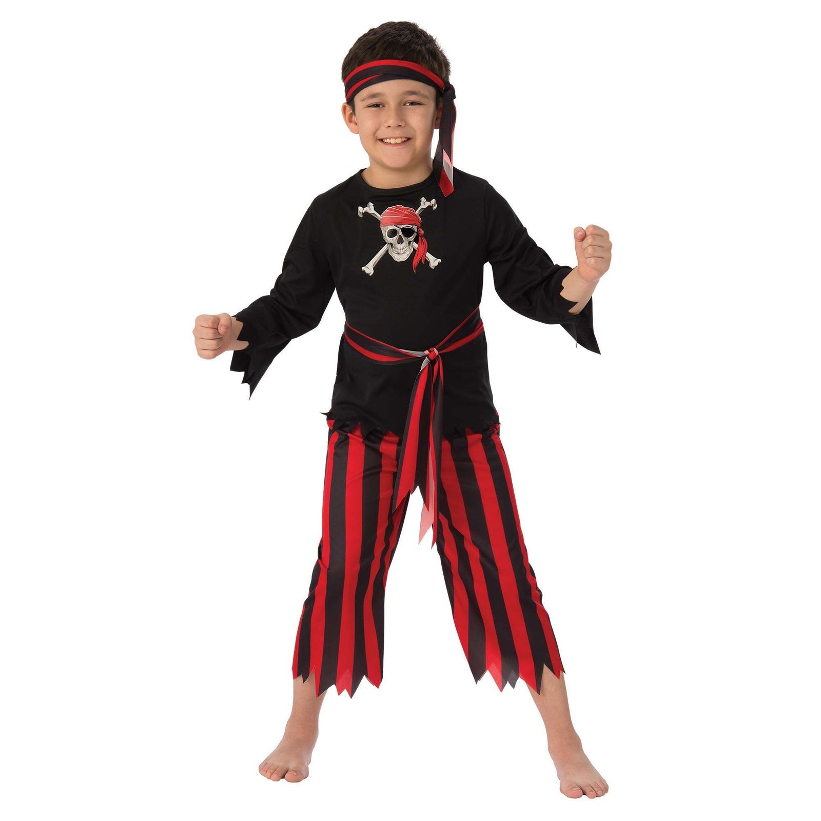 Pirate Boy Costume for Kids Striped Trousers 1