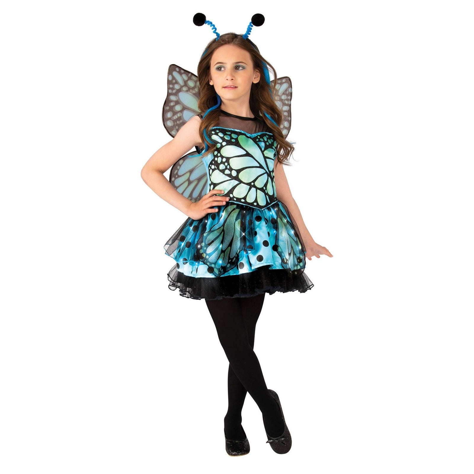 Light Up Blue Butterfly Costume for Kids 1