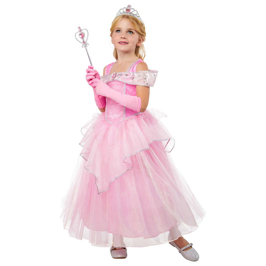 Kids Pink Princess Costume Medieval Royalty Dress 1