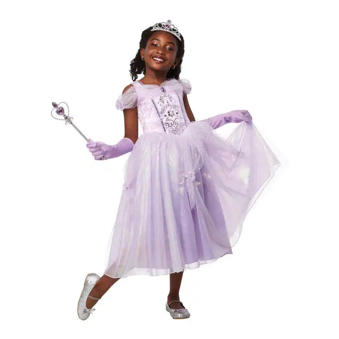 Kids Purple Princess Costume Medieval Royalty Dress 1
