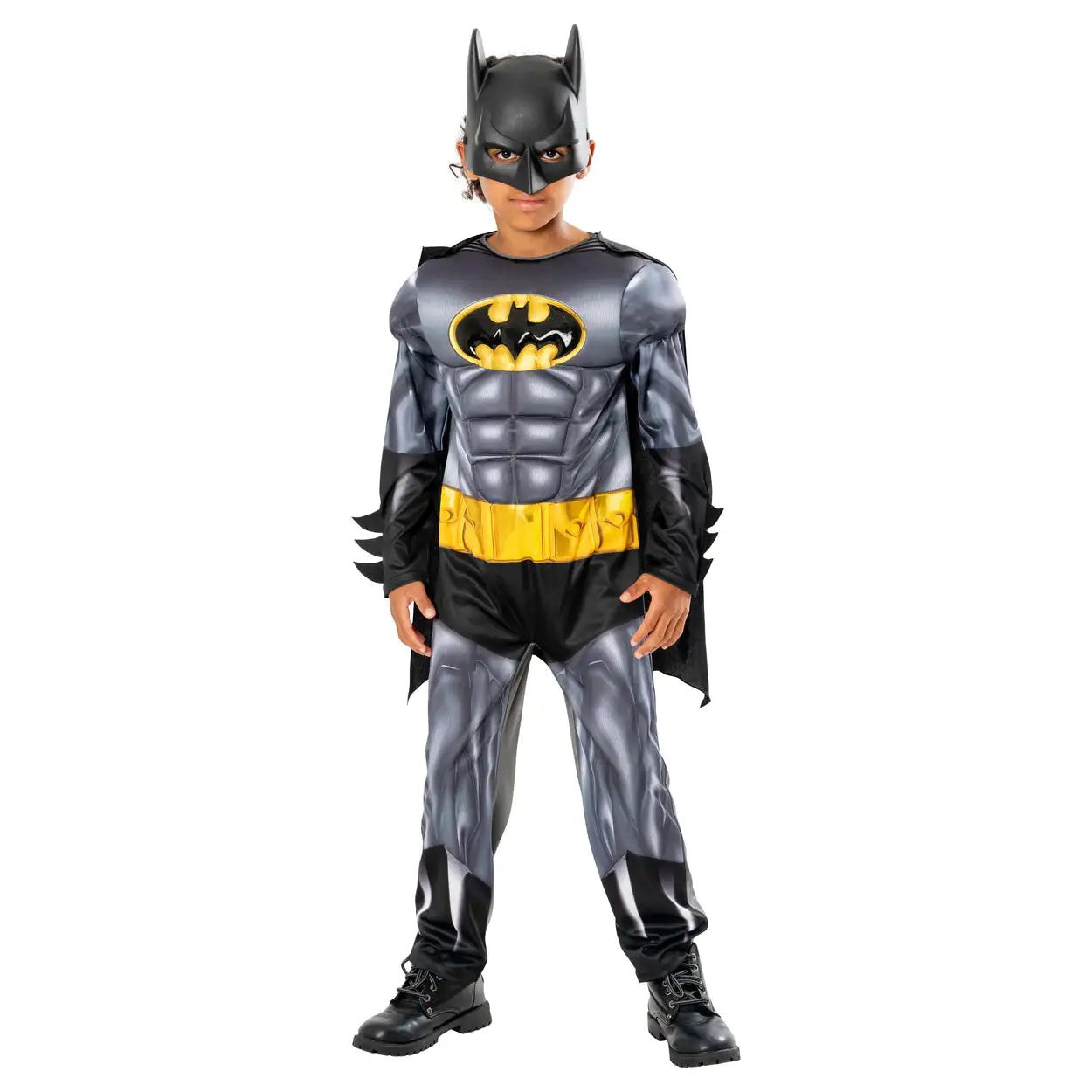 Metallic Batman Costume Kids Muscle Padded Batsuit 1