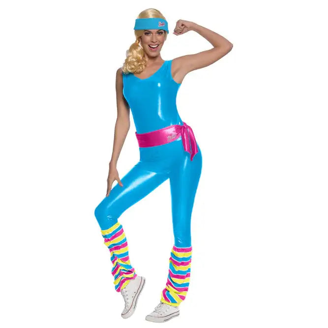 Barbie Exercise Costume Movie Deluxe Adult Jumpsuit 1