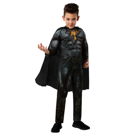 Black Adam Muscle Chest Boys Superhero Costume 1