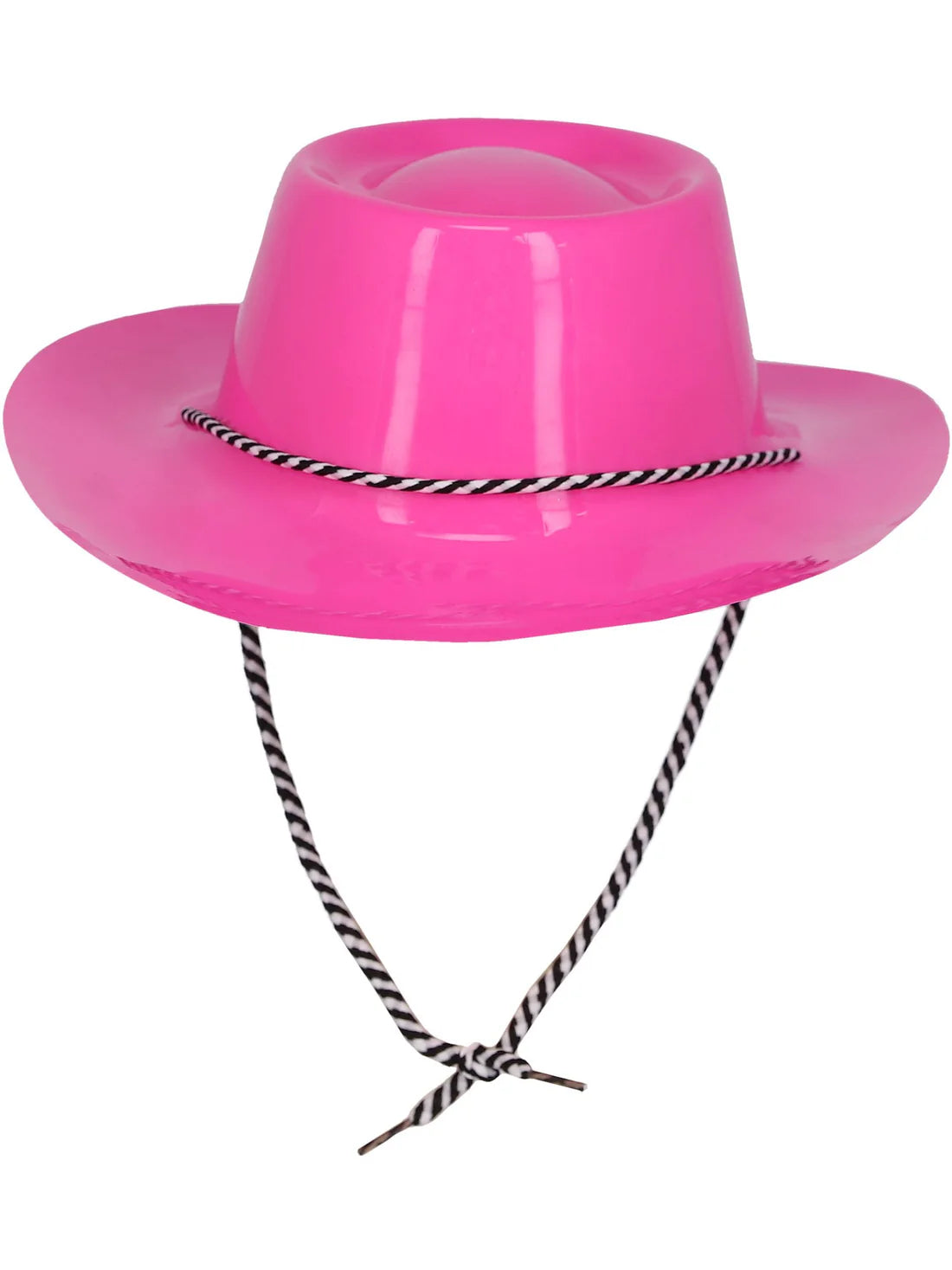 Neon Pink Cowboy Hat with Cord Adult Cowgirl Costume Accessory Daisy Duke 4