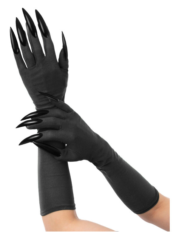Black Cat Gloves with Claws 43cm Length 1
