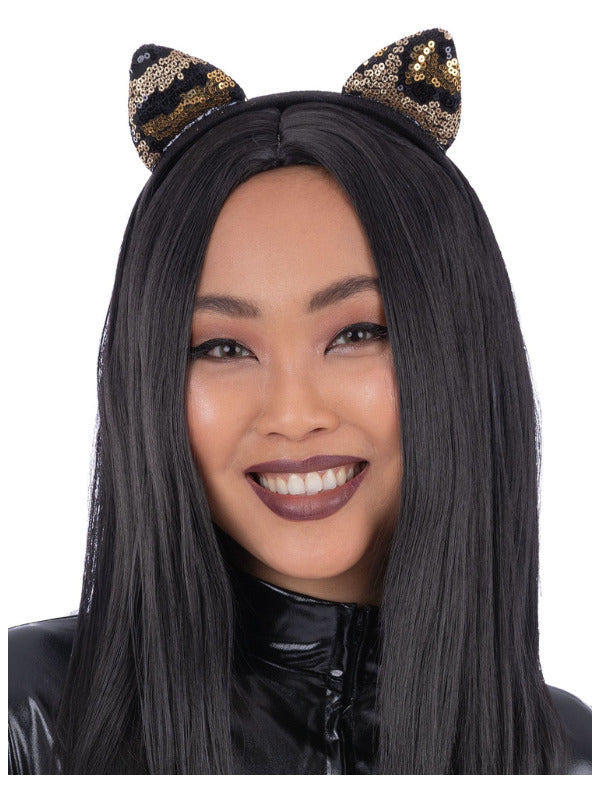 Sequin Leopard Cat Ear Headband 1