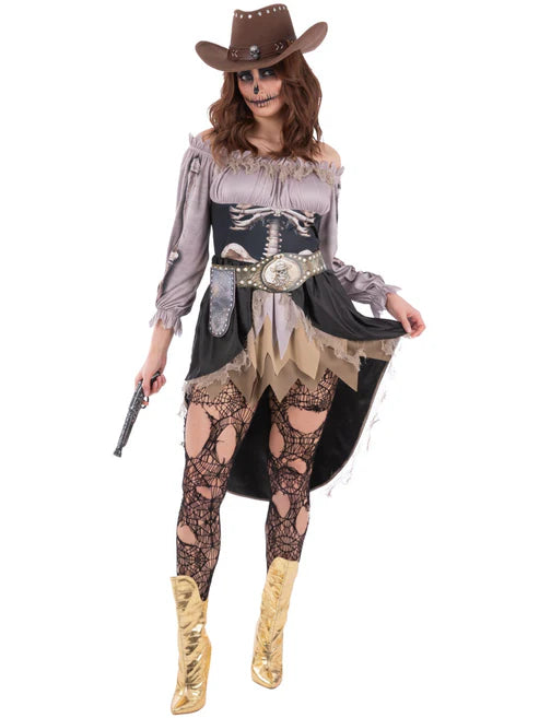 Adults Skeleton Outlaw Cowboy Hat 2