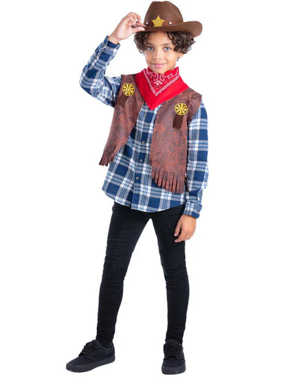 Kids Western Cowboy Kit Dress Up Costume 3