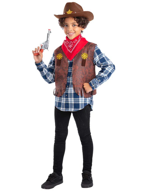 Kids Western Cowboy Kit Dress Up Costume 1