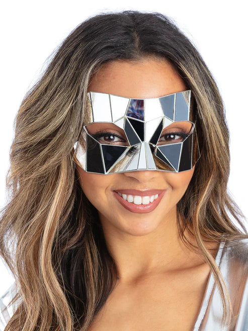 Silver Mirrored Masquerade Eyemask