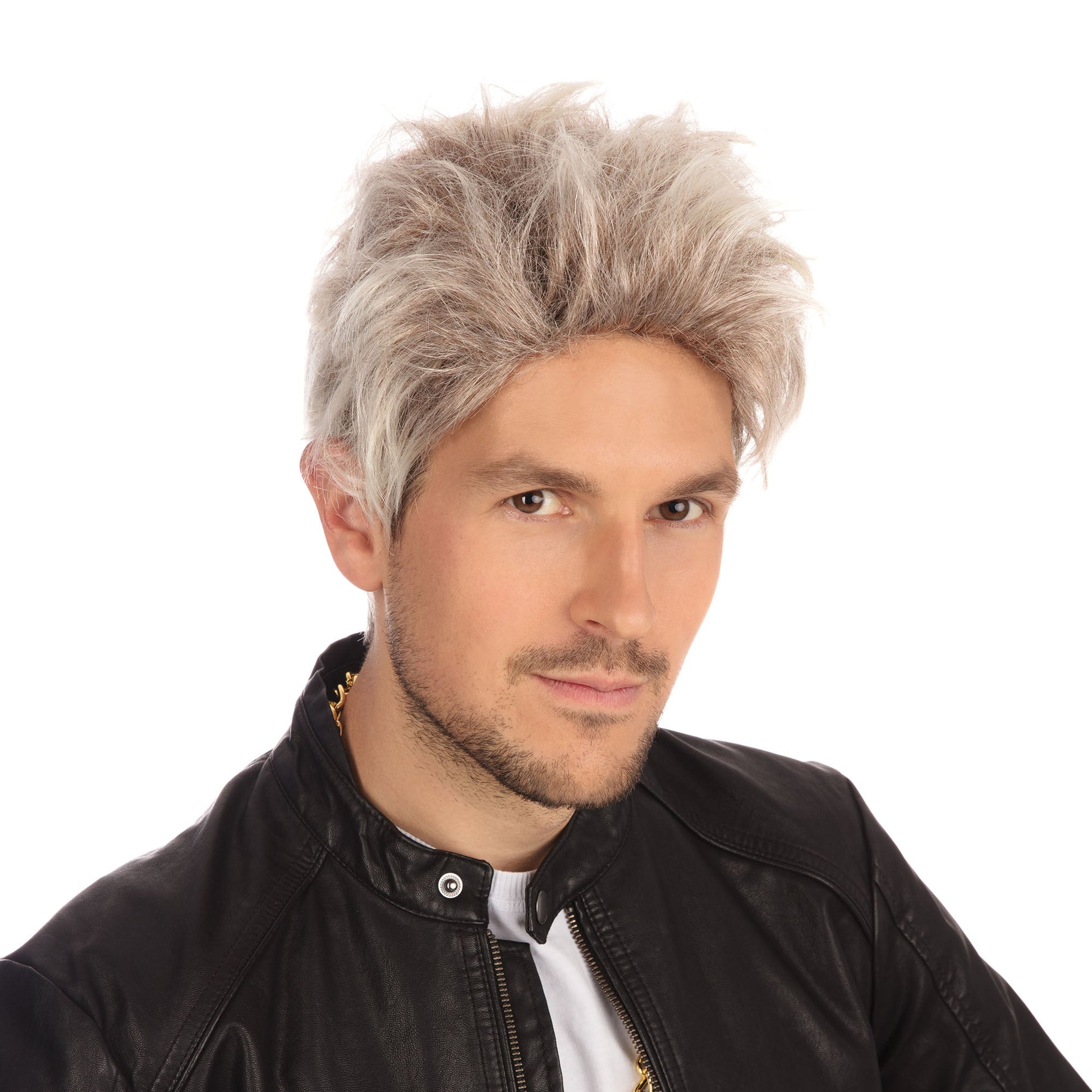 80s Bad Boy Wig with Blonde Highlights 1