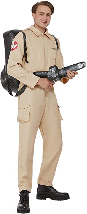 80s Ghostbusters Deluxe Costume Licensed Adult Beige 1