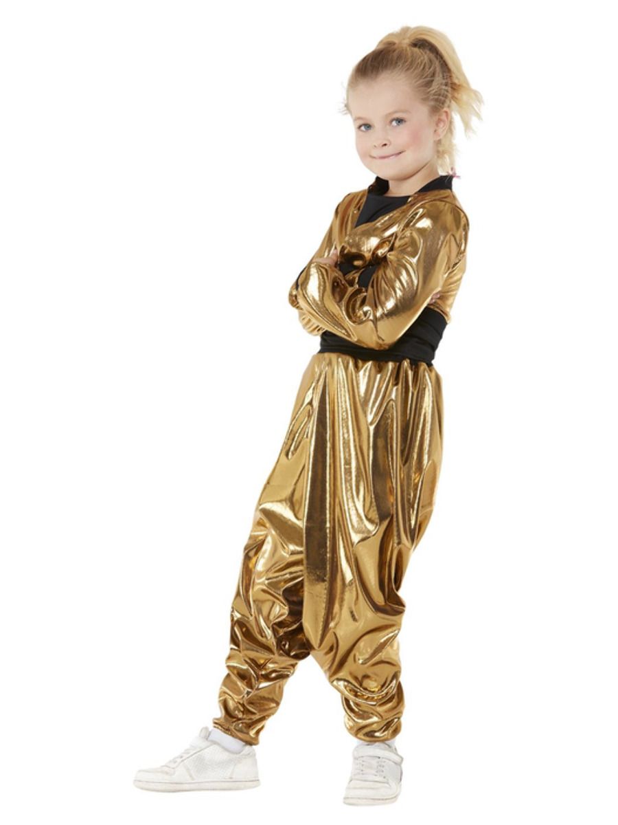 80s Hammertime Child Rapper Gold MC Hammer Costume Jacket Trousers and Top 2