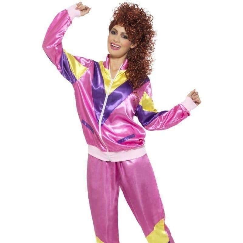 80s Height Of Fashion Shell Suit Costume Adult Pink_1 sm-39660X1