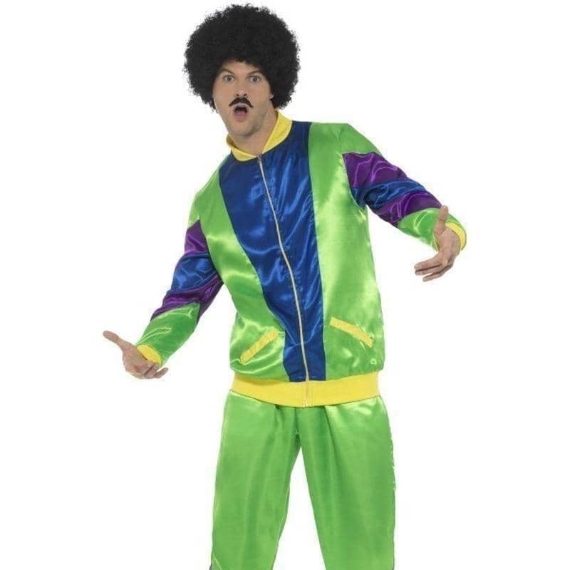 80s Height Of Fashion Shell Suit Costume Male Adult Green_1