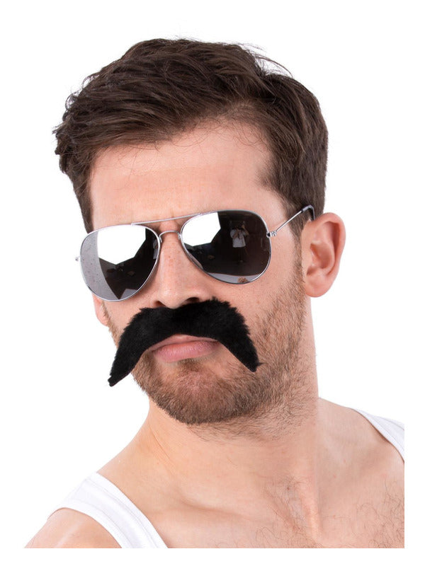 80s Freddy Mercury Aviator Specs and Tash Kit 1