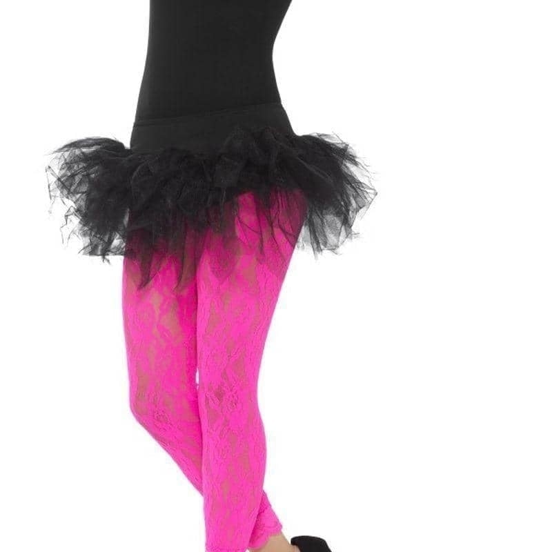 80s Lace Leggings Adult Neon Pink_1