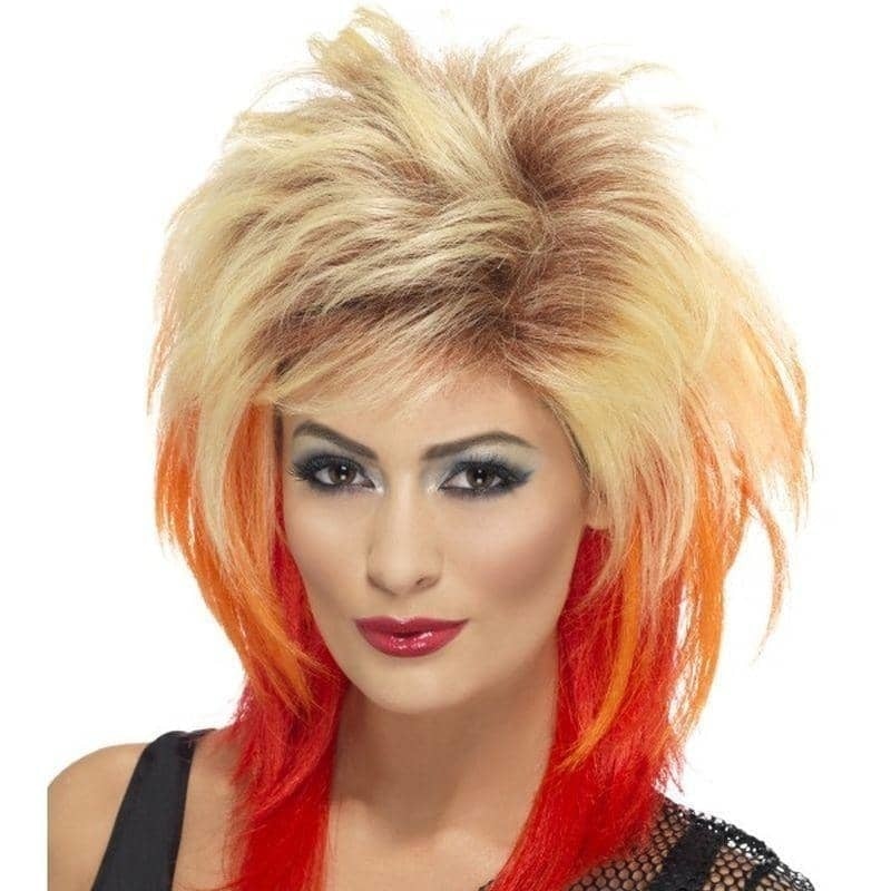 80s Mullet Wig Adult Blonde Red 1