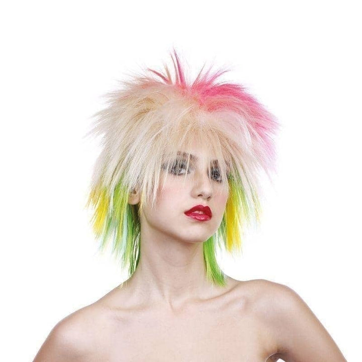 80s Multi Coloured Wig Pop Icon_1