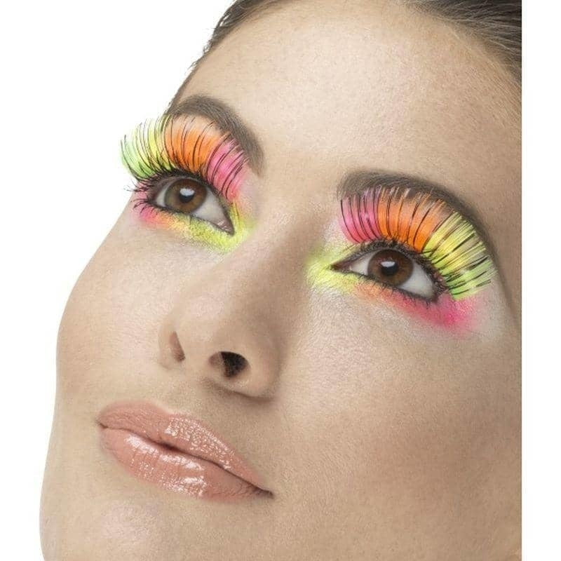 80s Party Eyelashes Adult Neon 1