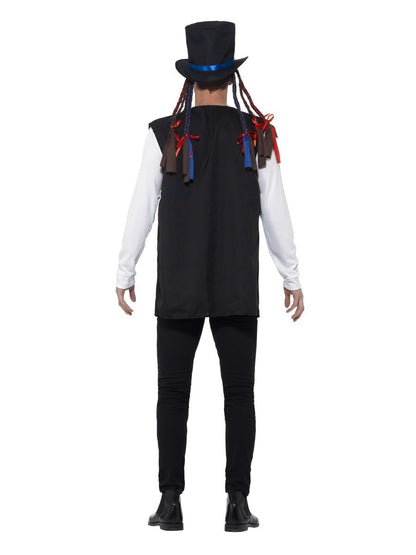 80s Pop Star Costume Adult Multi Coloured Top Waistcoat Hat 4