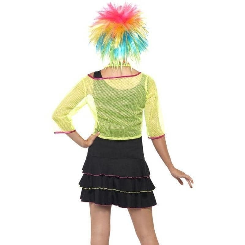 80s Pop Tart Costume Adult Black Green Top Dress Headband 2