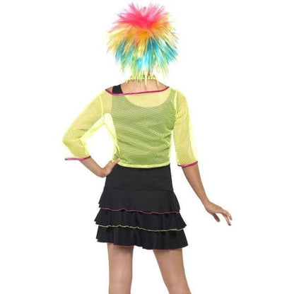 80s Pop Tart Costume Adult Black Green Top Dress Headband 2