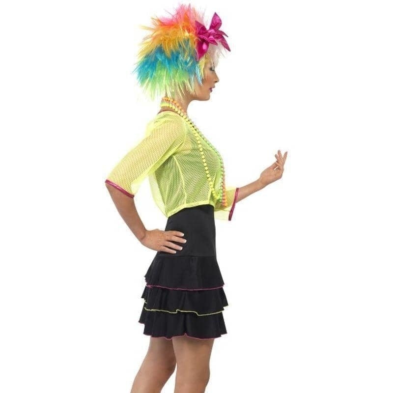 80s Pop Tart Costume Adult Black Green Top Dress Headband 3
