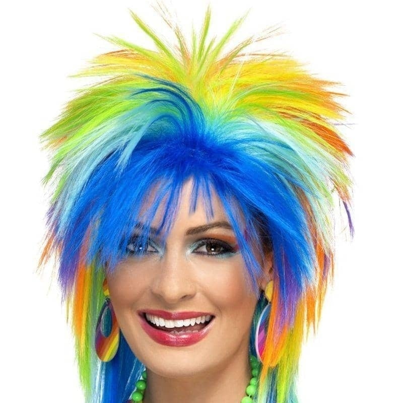 80s Rainbow Punk Wig Adult Costume Accessory 1