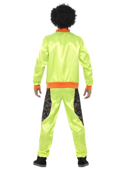 80s Retro Shell Suit Costume Adult Neon Green Trousers Jacket 4