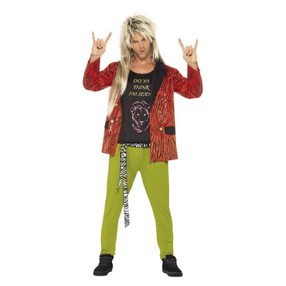 80s Rock Star Costume Adult Red 1