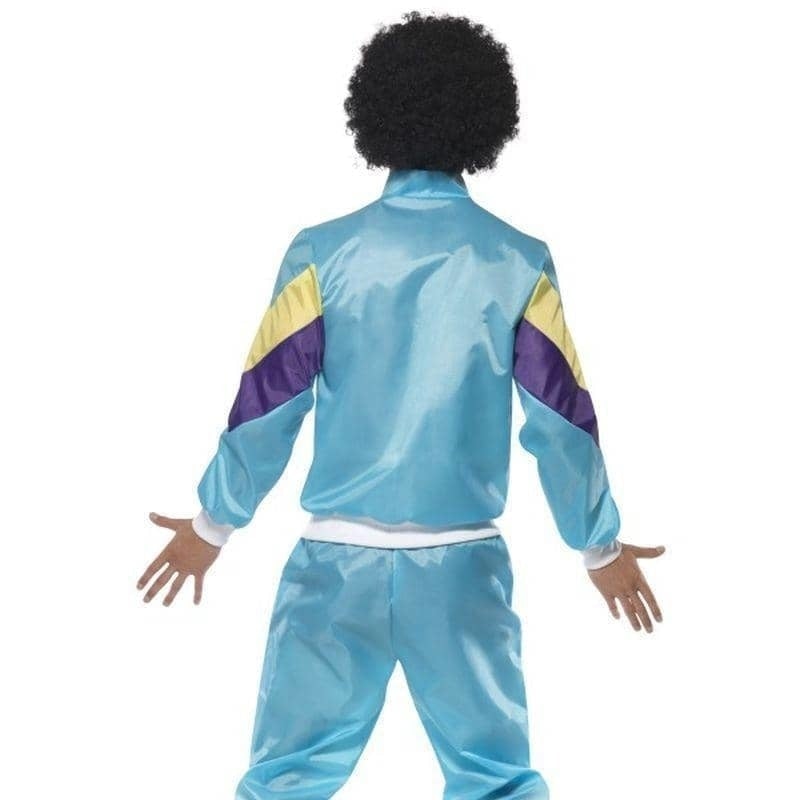 80s Scouser Height Of Fashion Shell Suit Costume Adult Blue Yellow 2