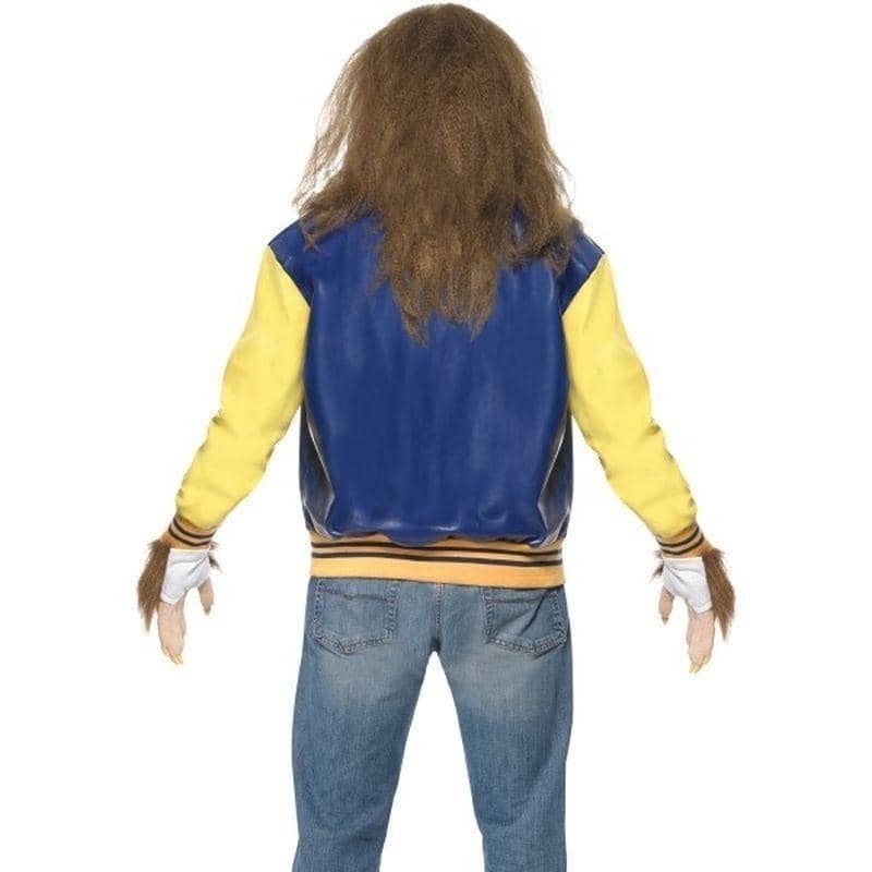 80s Teen Wolf Costume Mens Yellow Blue Letterman Jacket_2