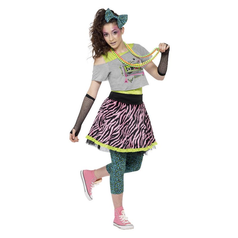 80s Wild Child Costume Multi-Coloured Teen 1