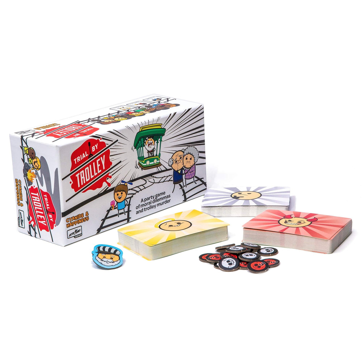 Trial by Trolley Board Game by Skybound 3