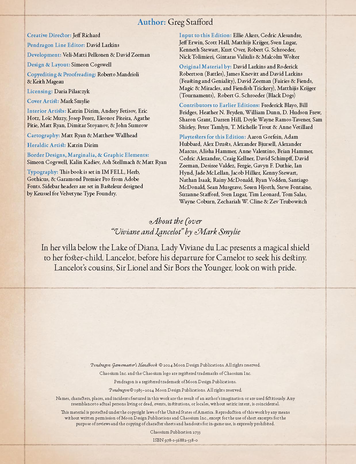Pendragon Gamemasters Handbook Board Game by Chaosium 2