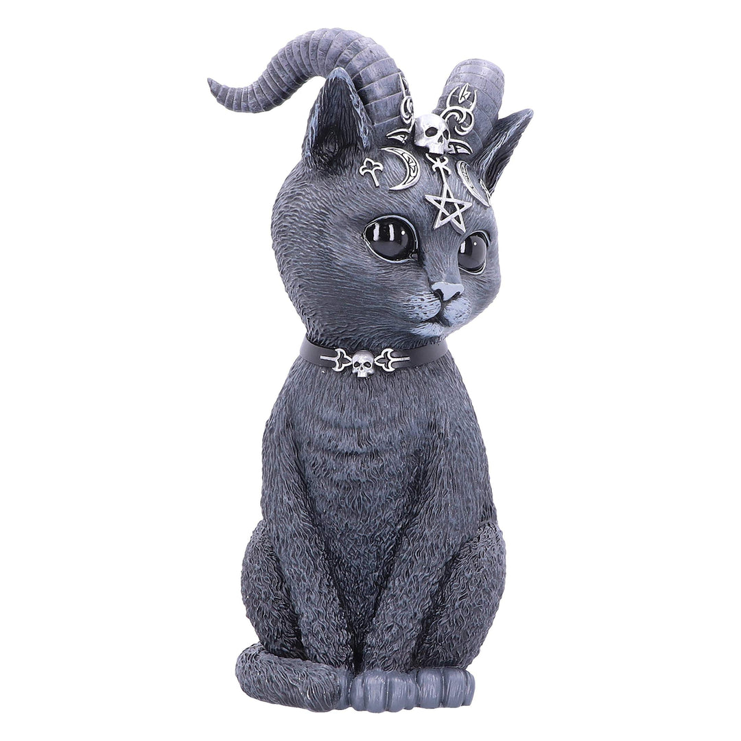 Large Pawzuph Horned Occult Cat Figurine 26.5cm