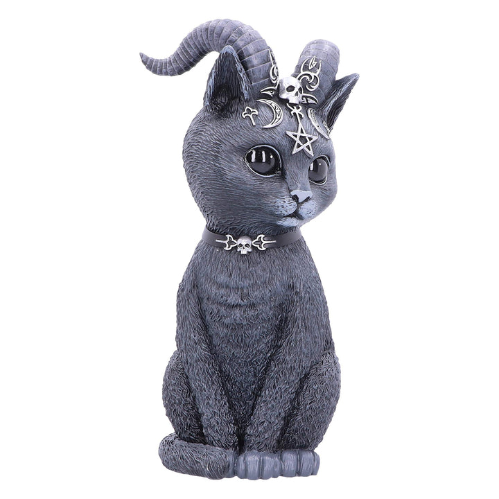 Large Pawzuph Horned Occult Cat Figurine 26.5cm