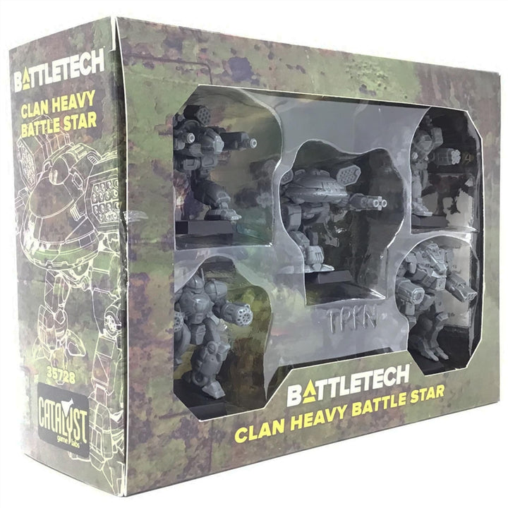 BattleTech Clan Heavy Battle Star - Miniatures Wargame for 2+ Players, Ages 14+, 1.5 Hours+ Play Time - Classic Mech Warfare Collection by Catalyst Game Labs