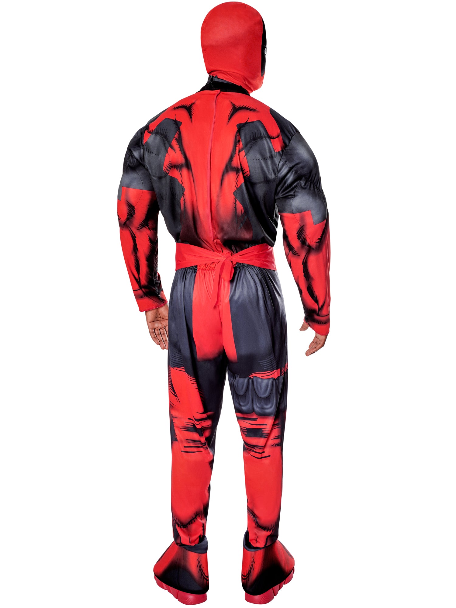 Adult Deadpool Costume Deluxe Marvel Mens Muscle Chest Jumpsuit 6