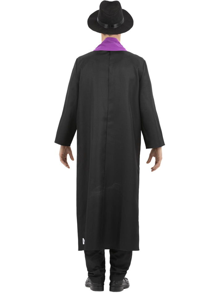 The Exorcist Father Merrin Priest Costume Robe with Inserted Collar Stole Cross Necklace and Hat 3