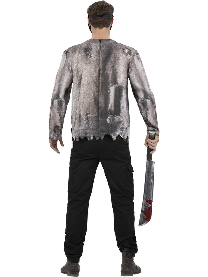 Friday the 13th Jason Voorhees Costume Adult Jacket with Inserted Top and Hockey Mask