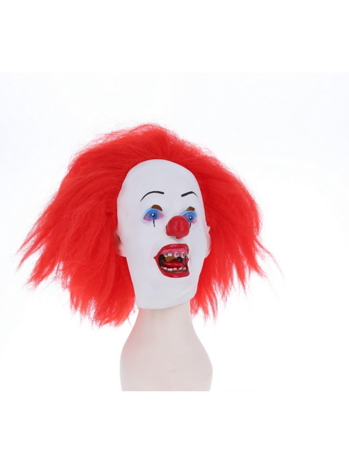 IT The Movie Pennywise Mask Adult Full Head Red Hair Latex Horror Costume 2