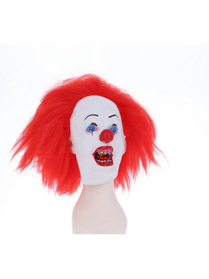 IT The Movie Pennywise Mask Adult Full Head Red Hair Latex Horror Costume 2