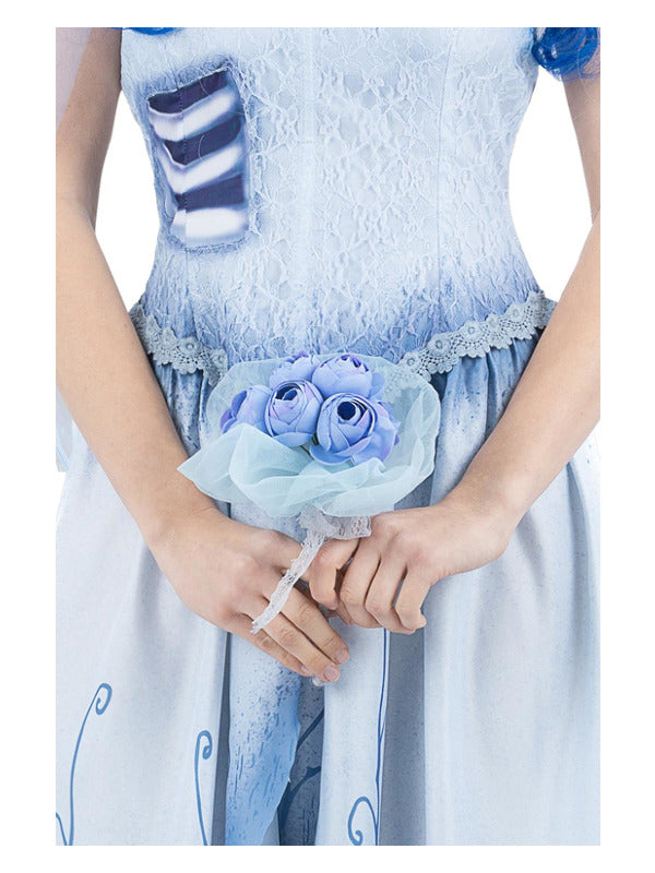 Corpse Bride Emily Flower Bouquet Monochromatic blue 1