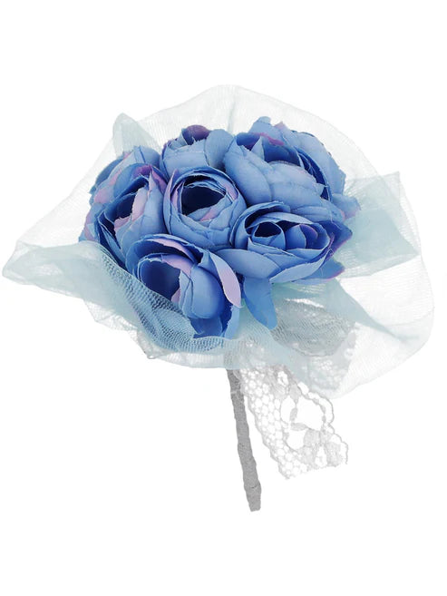 Corpse Bride Emily Flower Bouquet Monochromatic blue 3