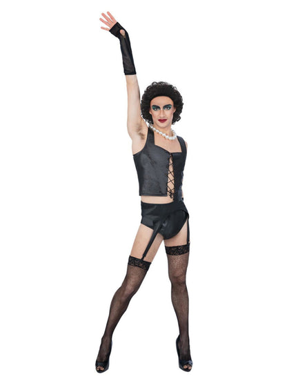 Rocky Horror Show Frank N Furter Costume Necklace Corset Glovettes Pants Suspender Belt 4